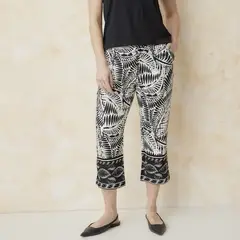 S COCCI - Pantalón Capri Lino Tiro Alto Mujer