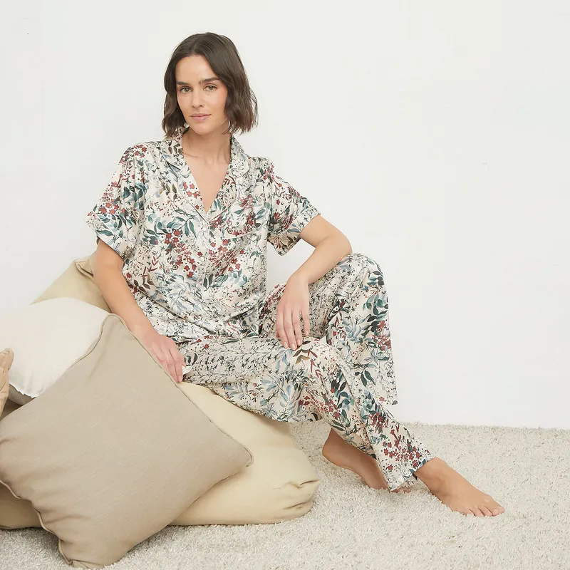 BLU - Pijama Camisero Mujer Blu