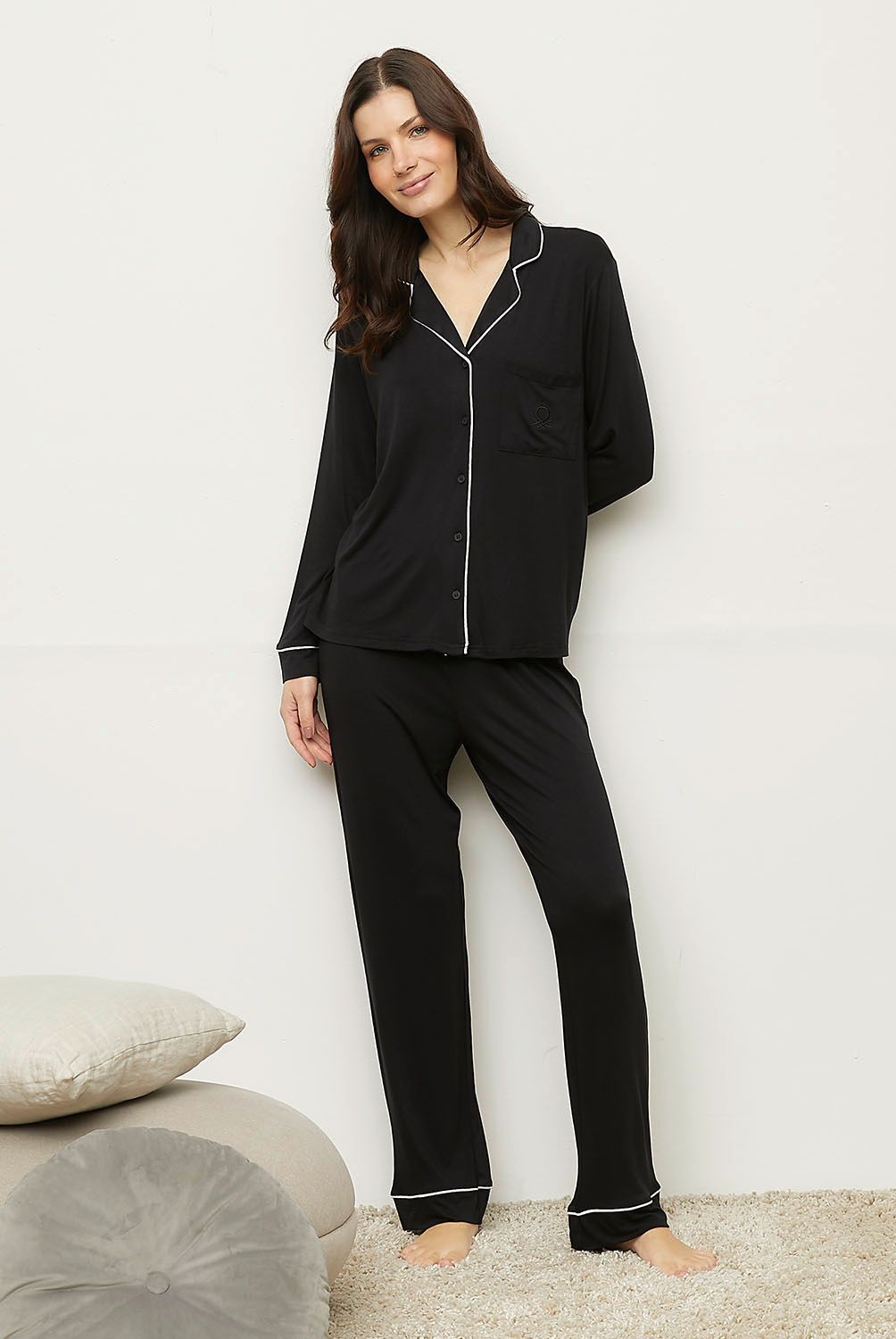 BENETTON - Pijama Camisero Mujer Benetton