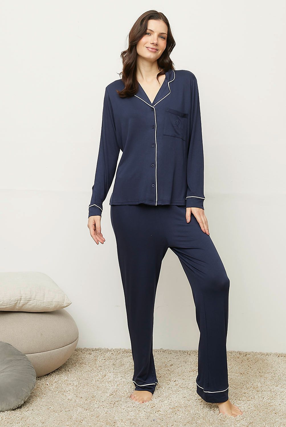 BENETTON - Pijama Camisero Mujer Benetton