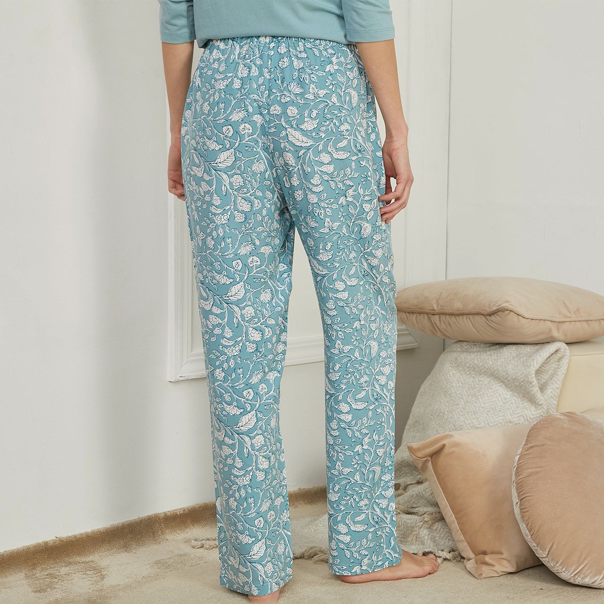 BLU - Pantalón Largo de Pijama Mujer Blu