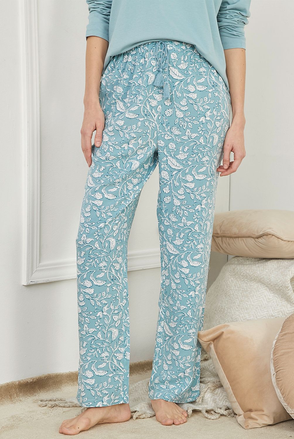 BLU - Pantalón Largo de Pijama Mujer Blu