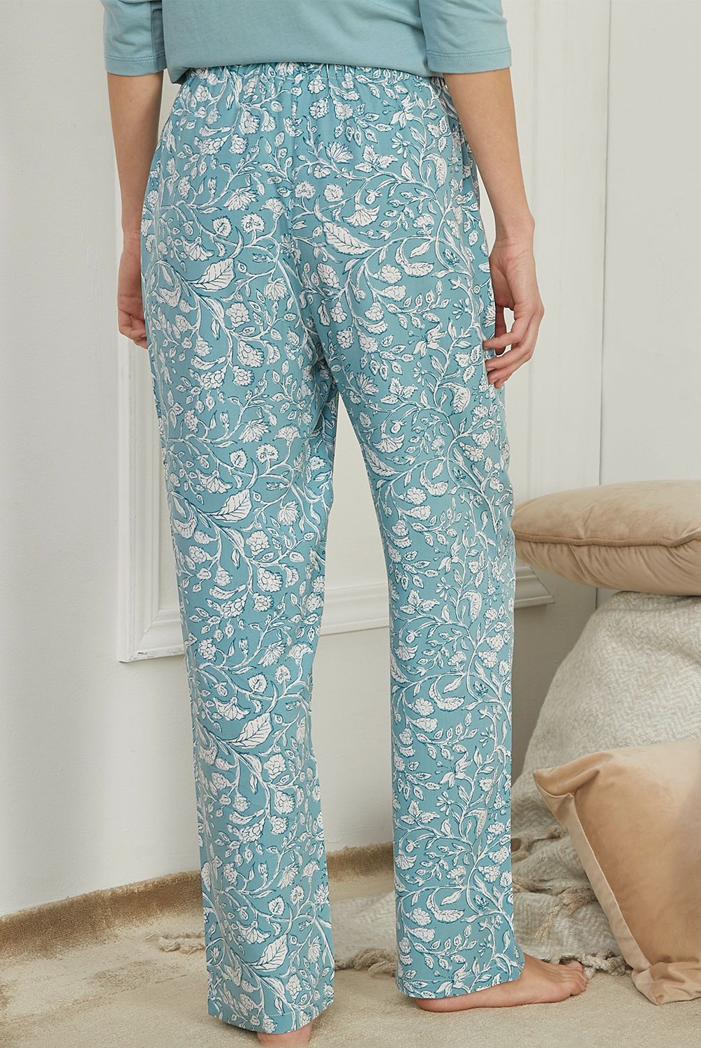 BLU - Pantalón Largo de Pijama Mujer Blu
