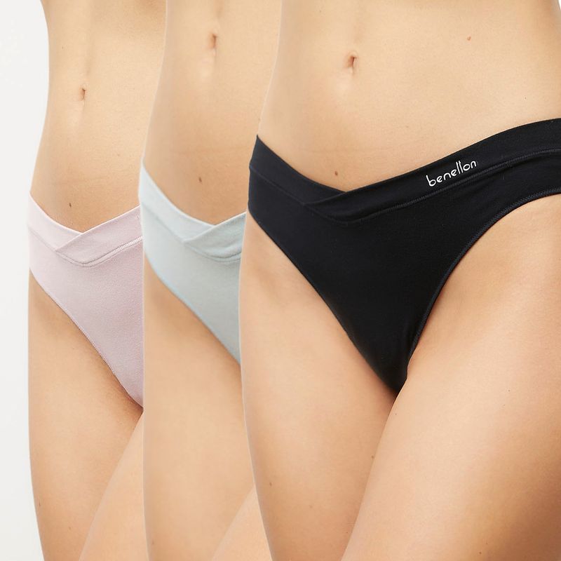 BENETTON - Pack de 3 Calzones Mujer Benetton