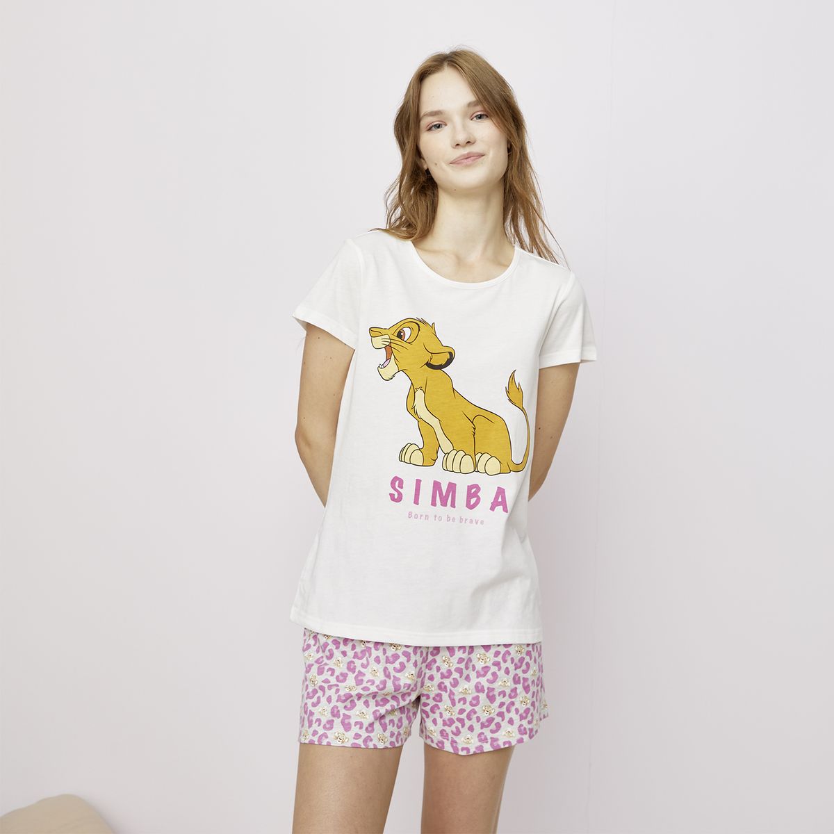 DISNEY - Pijama Polera + Short + Colet Mujer en Caja Disney