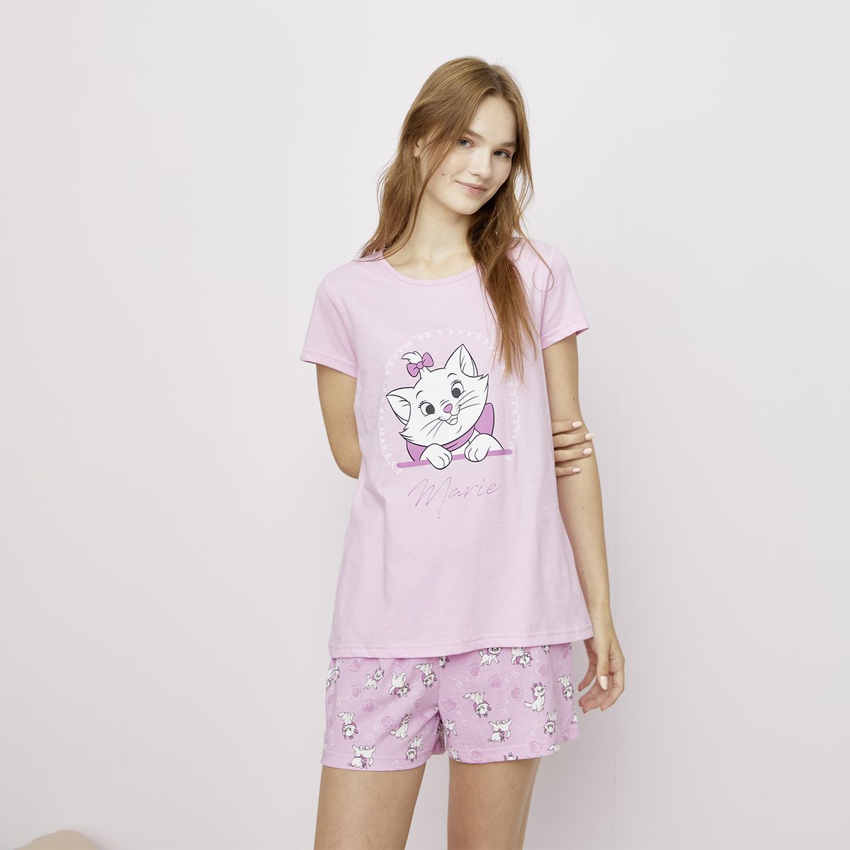 DISNEY - Pijama Polera + Short + Colet Mujer en Caja Disney