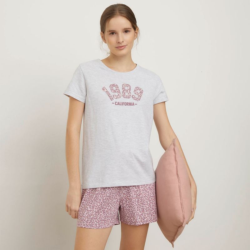 SYBILLA - Polera de Pijama Algodón Mujer Sybilla