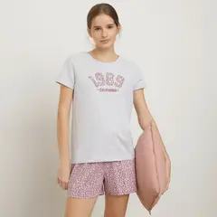 SYBILLA - Polera de Pijama Algodón Mujer