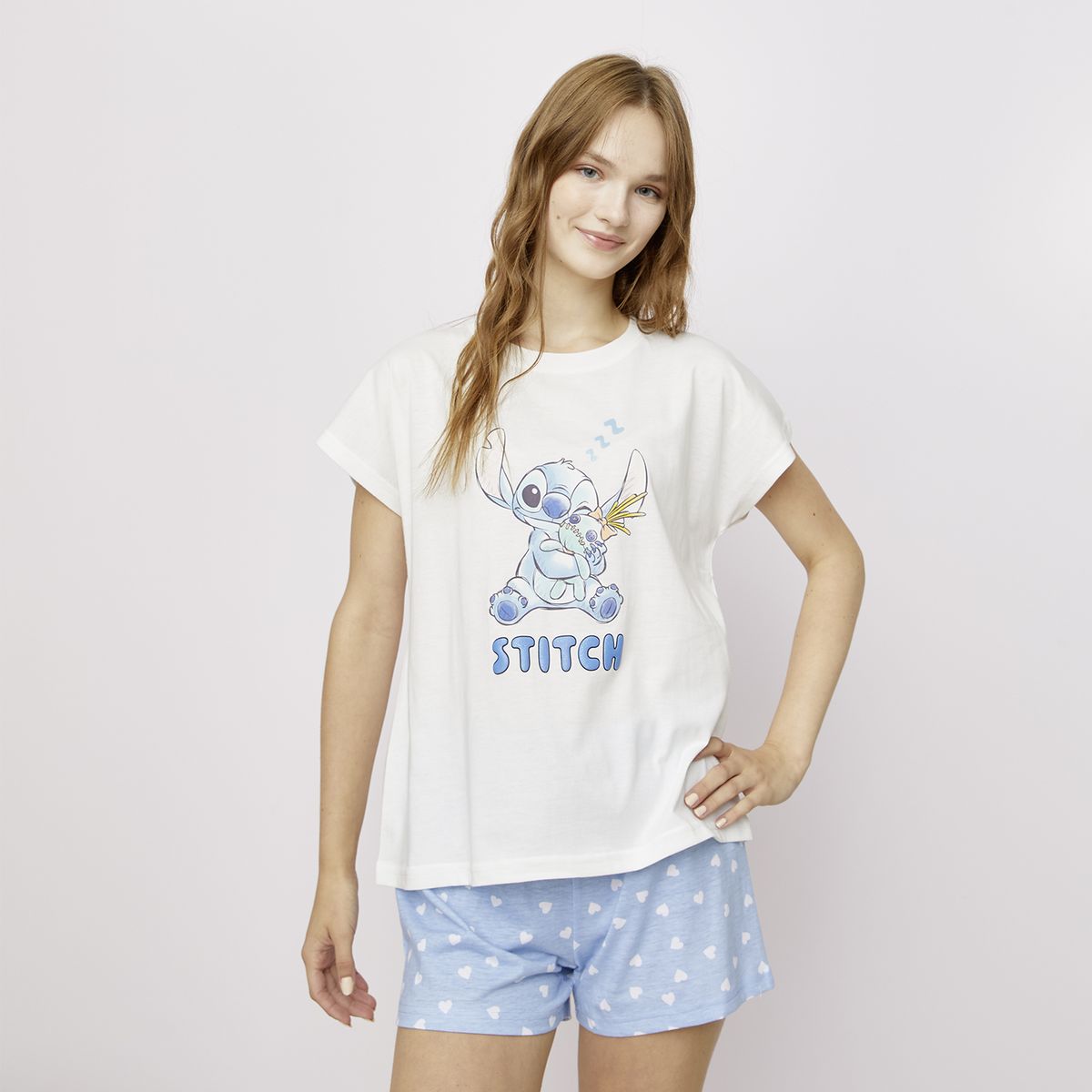 DISNEY - Pijama Algodón Stitch Mujer Disney