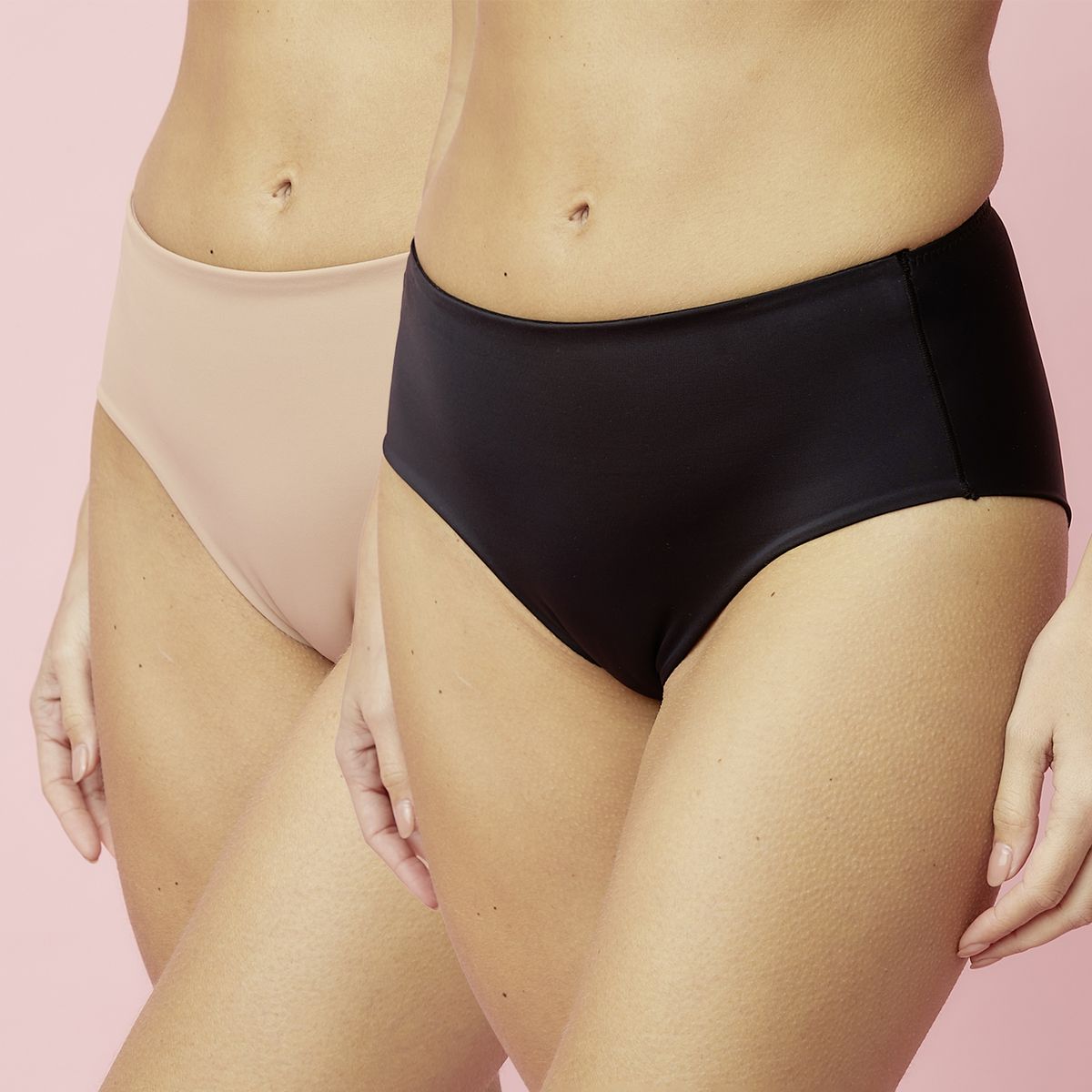BLU - Pack de 2 Calzones Faja Control Tiro Alto Mujer Blu