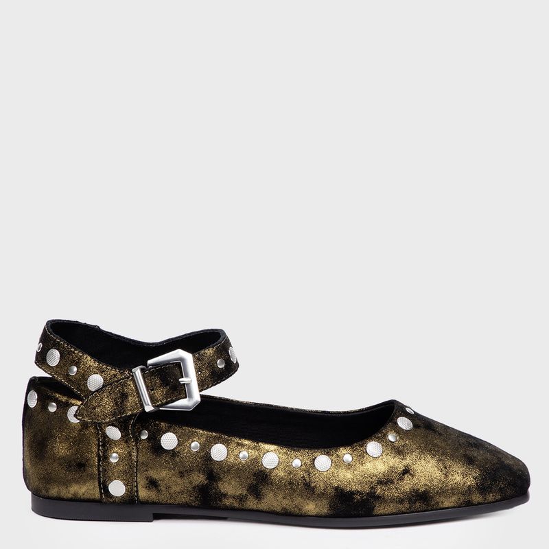 AMERICANINO - Ballerina Mujer Dorado Cuero Americanino