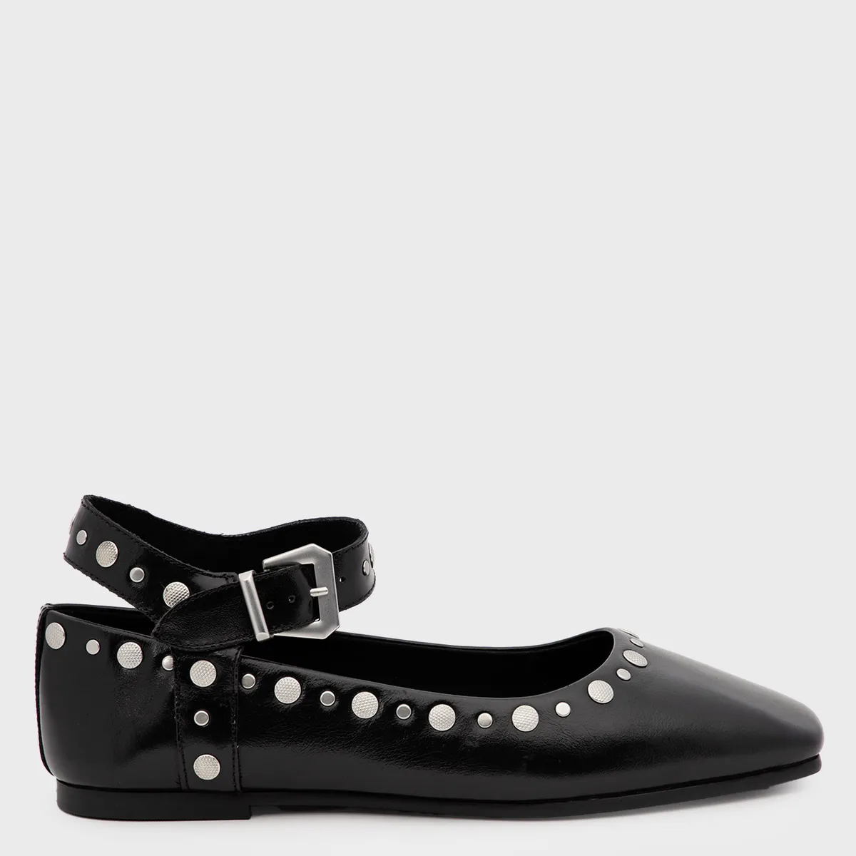 AMERICANINO - Ballerina Mujer Cuero Negro Americanino