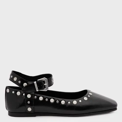 AMERICANINO - Ballerina Mujer Cuero Negro