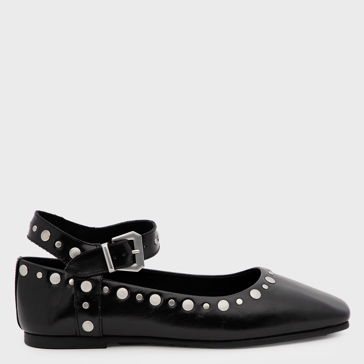 AMERICANINO - Ballerina Mujer Cuero Negro Americanino