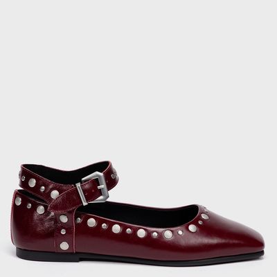 Imagen 1 del producto Ballerina Mujer Cuero Burdeo