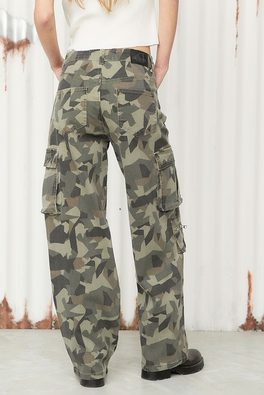 AMERICANINO - Pantalón Cargo Tiro Alto Mujer Americanino