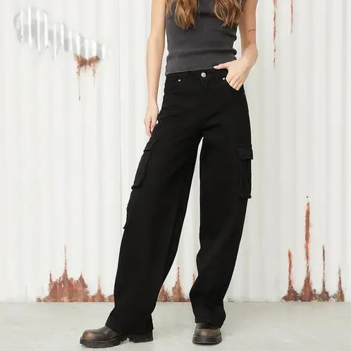 AMERICANINO - Pantalón Cargo Tiro Medio Mujer