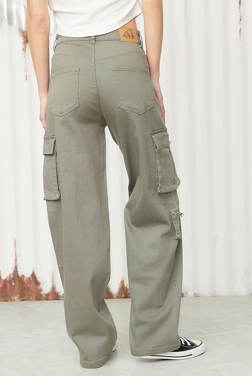 AMERICANINO - Pantalón Cargo Tiro Alto Mujer Americanino