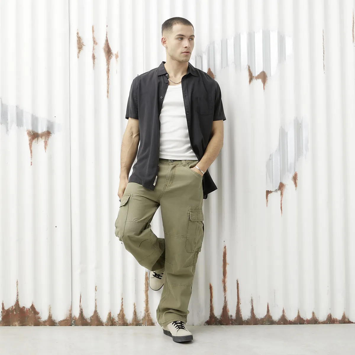 AMERICANINO - Pantalón Fit Baggy Hombre Americanino