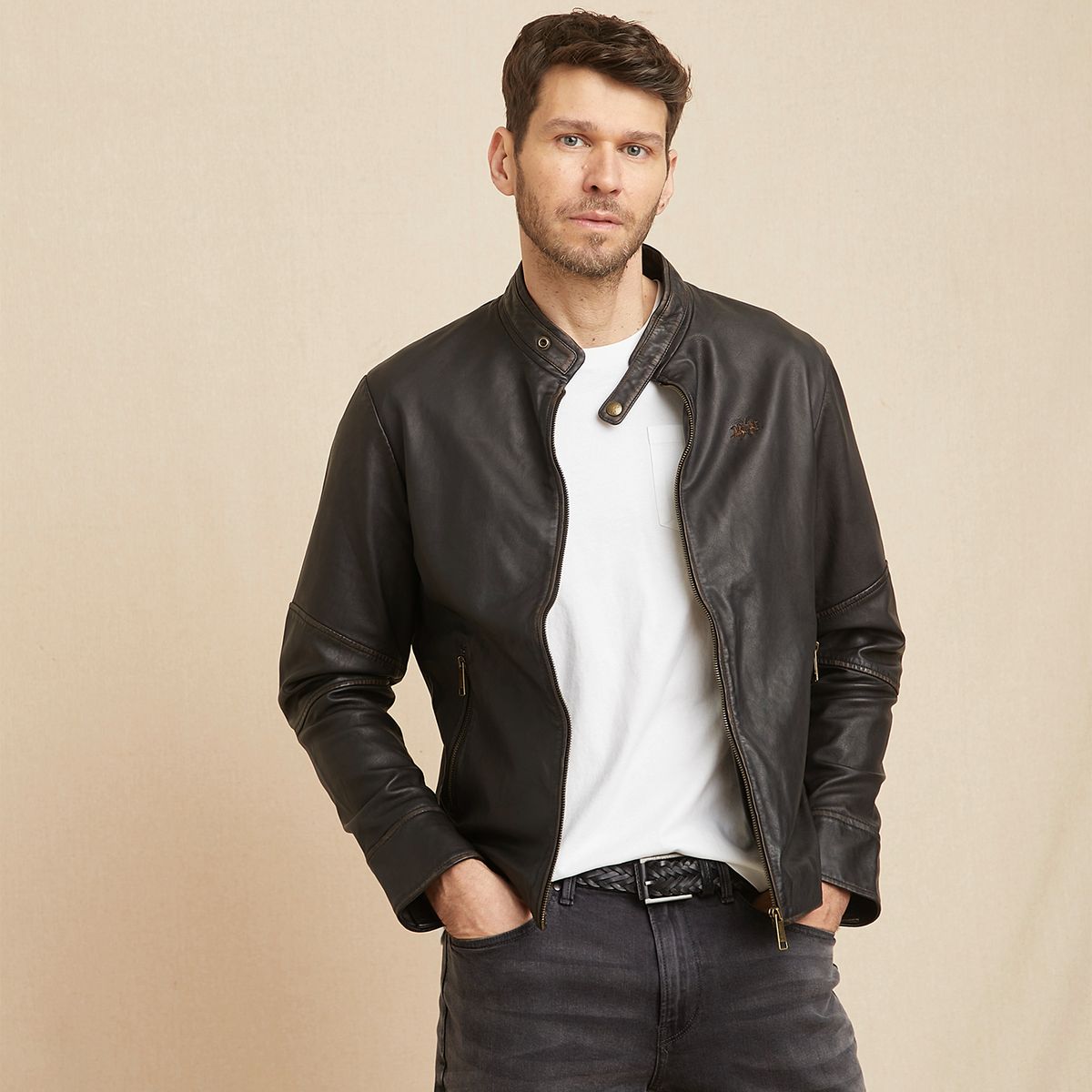 LA MARTINA - Chaqueta Cuero Hombre La Martina