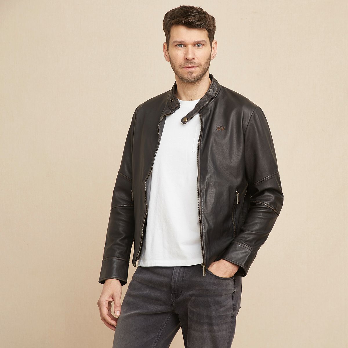 LA MARTINA - Chaqueta Cuero Hombre La Martina