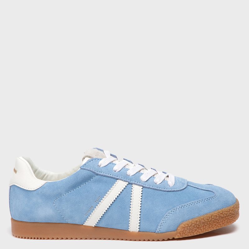 BASEMENT - Zapatilla Urbana Mujer Cuero Azul Basement