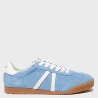 Zapatilla Urbana Mujer Cuero Azul