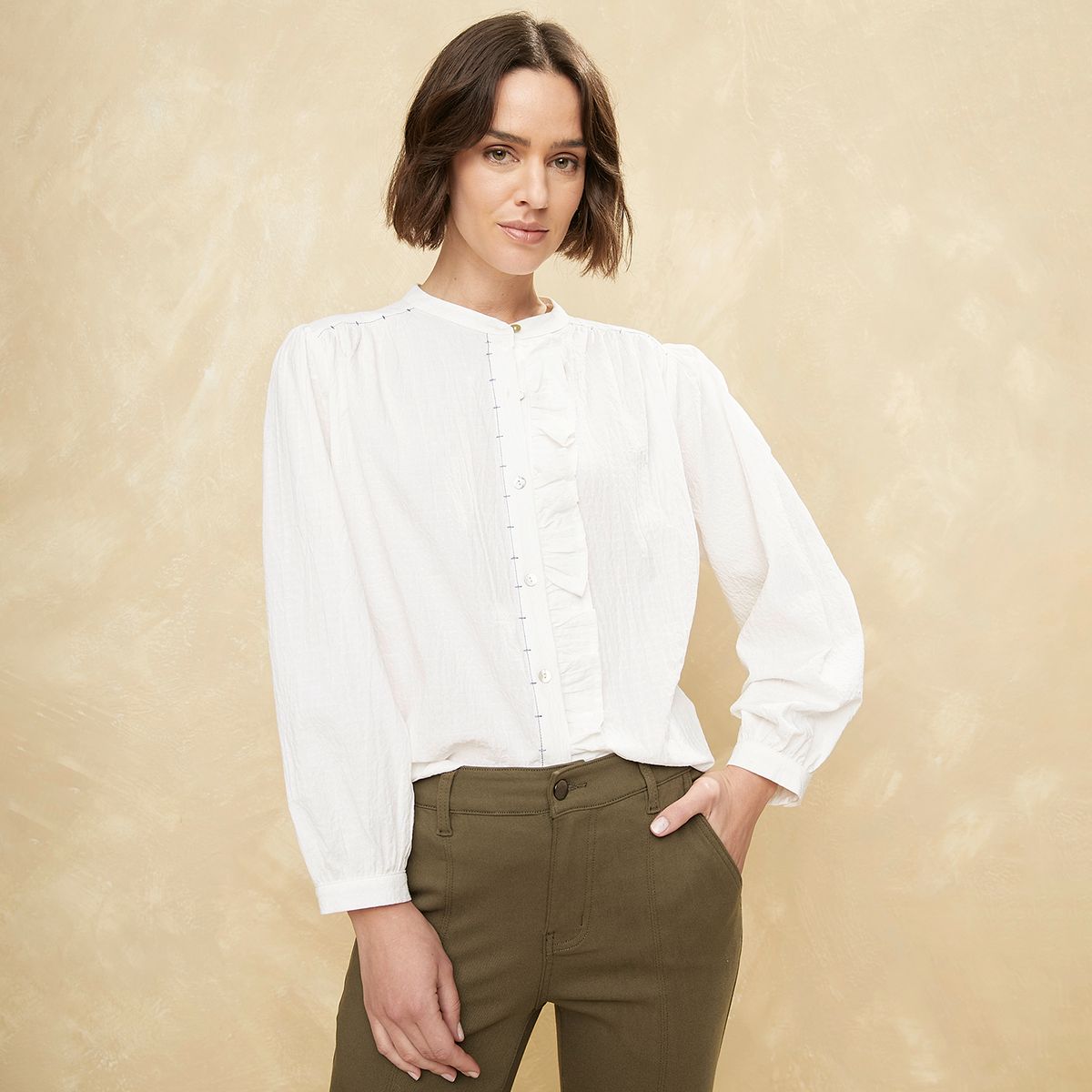 UNIVERSITY CLUB - Blusa Manga Larga Algodón Mujer University Club