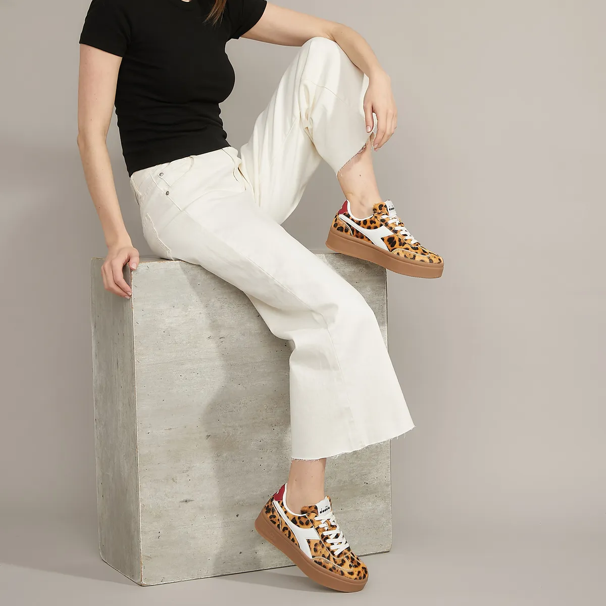 DIADORA - Bamplat Zapatilla Urbana Mujer Animal Print Diadora