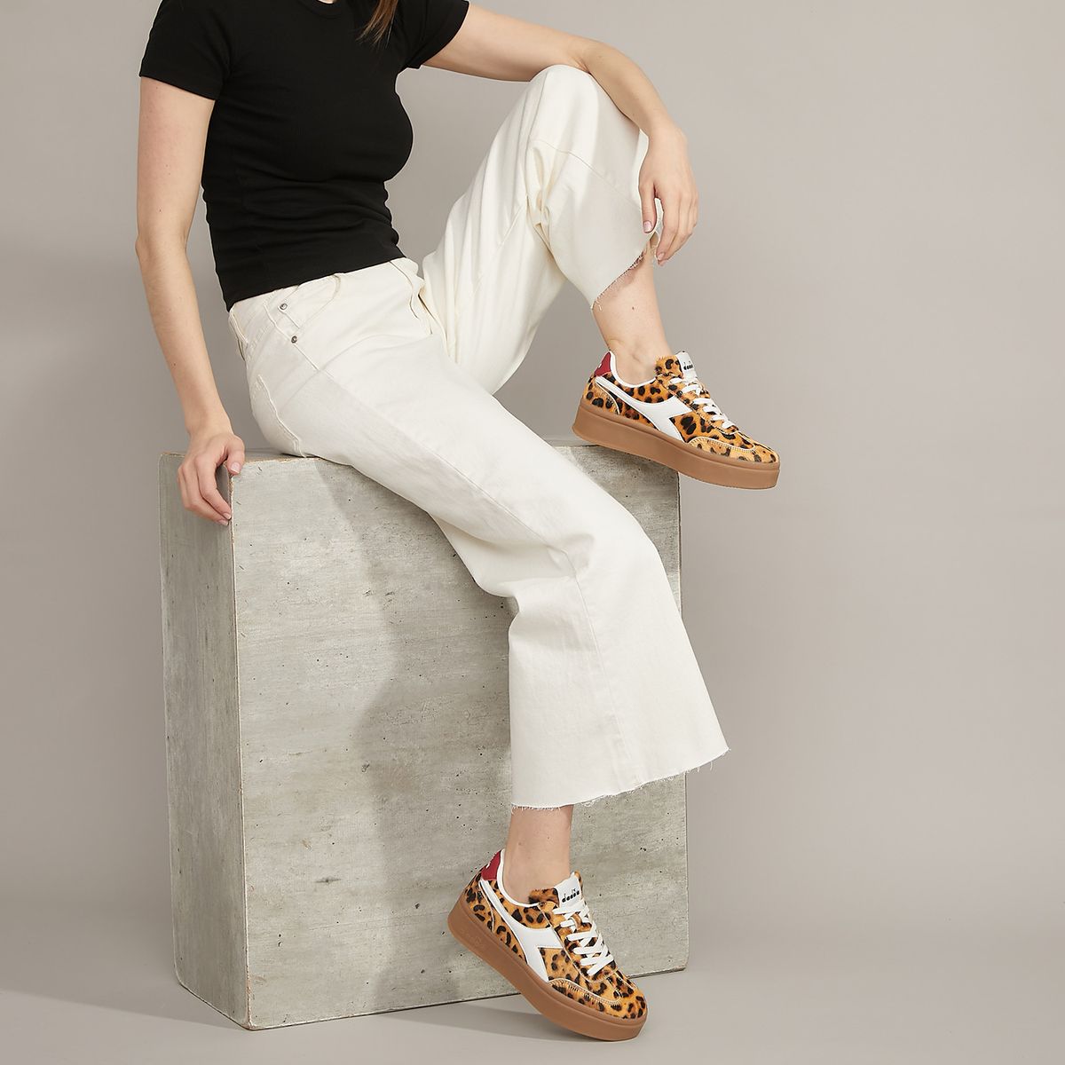 DIADORA - Bamplat Zapatilla Urbana Mujer Animal Print Diadora