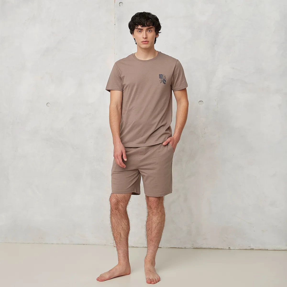 BEARCLIFF - Conjunto Pijama Corto Algodón Hombre Bearcliff