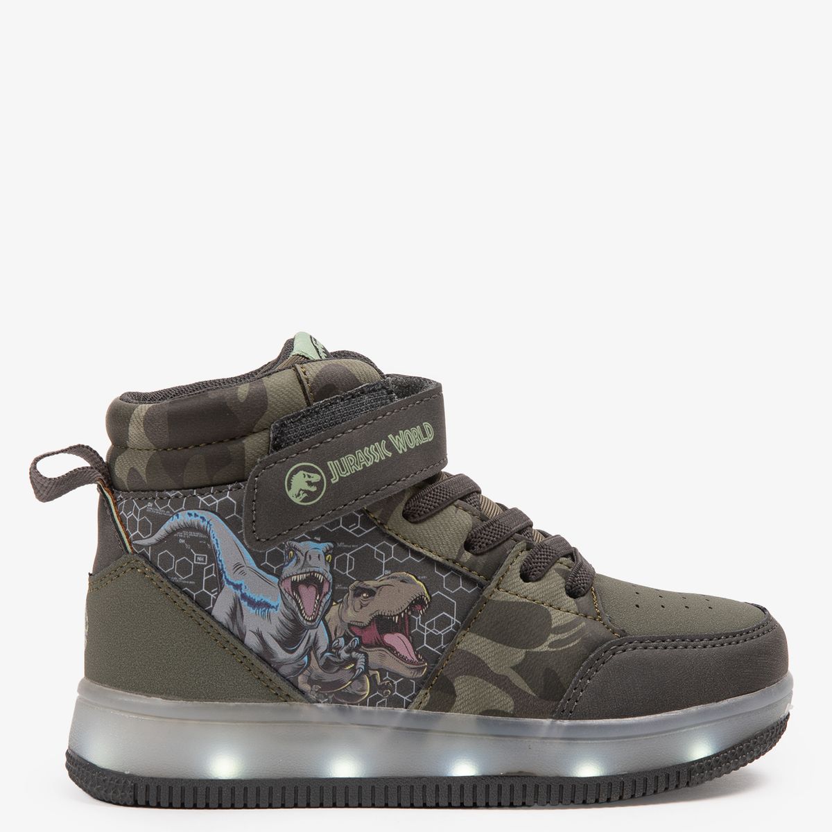 JURASSIC WORLD - Zapatilla Urbana Niño Con Luces Verde (22 A 26) Jurassic World