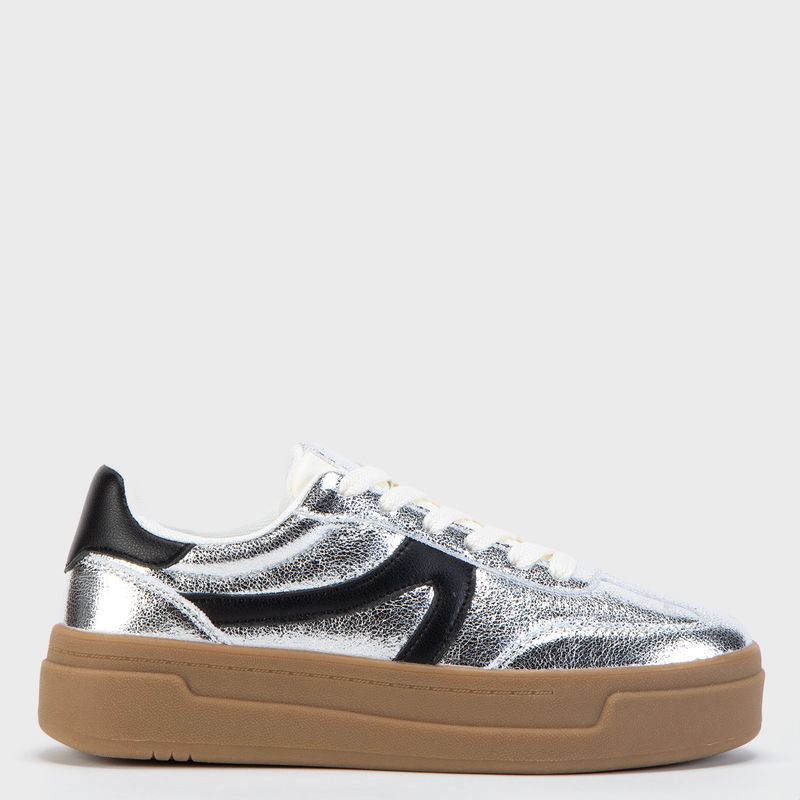 SYBILLA - Basaby Zapatilla Urbana Mujer Plateado Sybilla