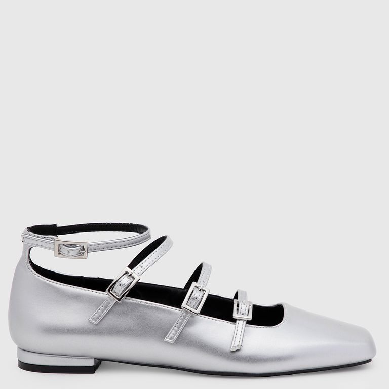 Zapato Casual Mujer Plateado