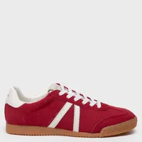 Zapatilla Urbana Mujer Cuero Burdeo