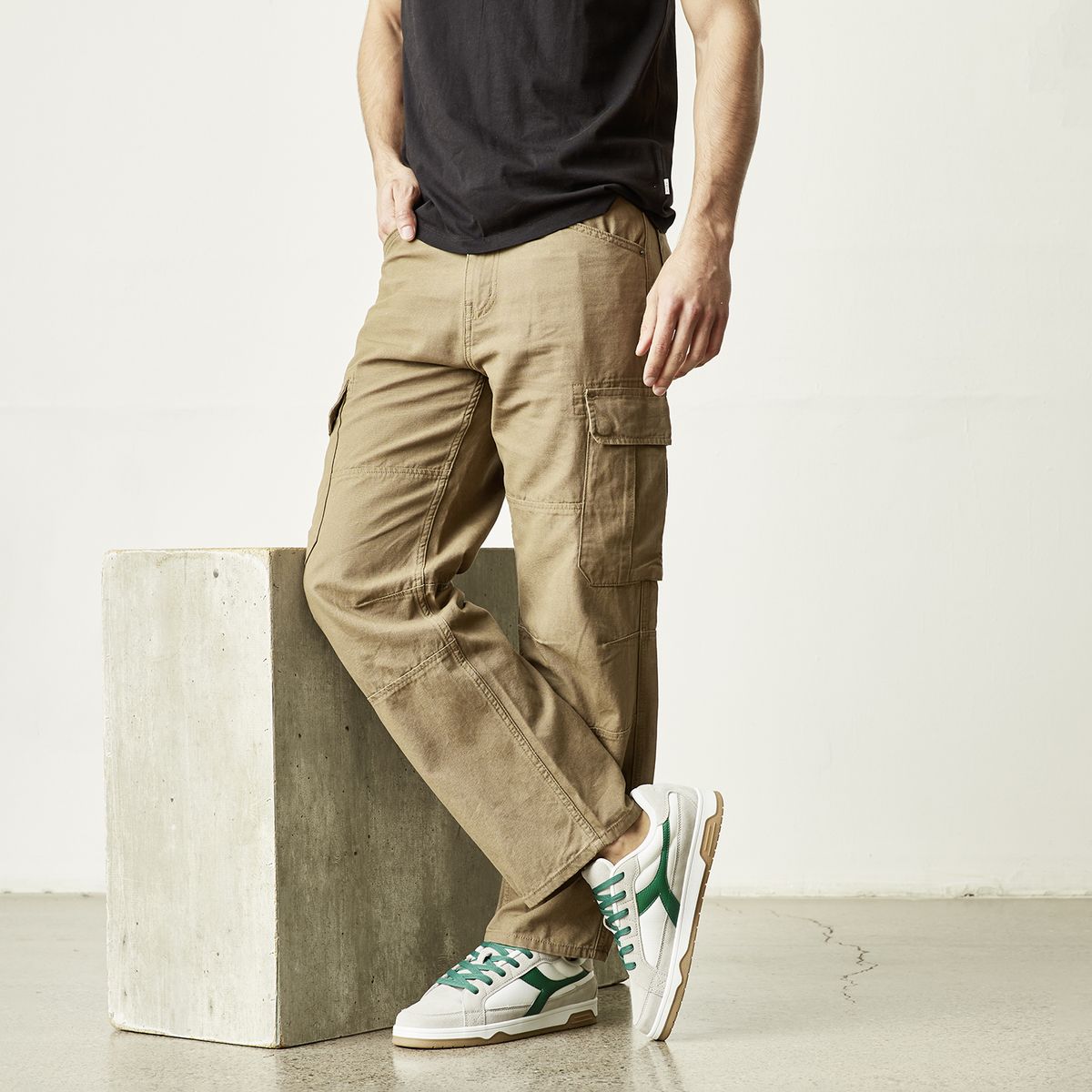 DIADORA - Chunk Zapatilla Urbana Hombre Cuero Blanco Diadora