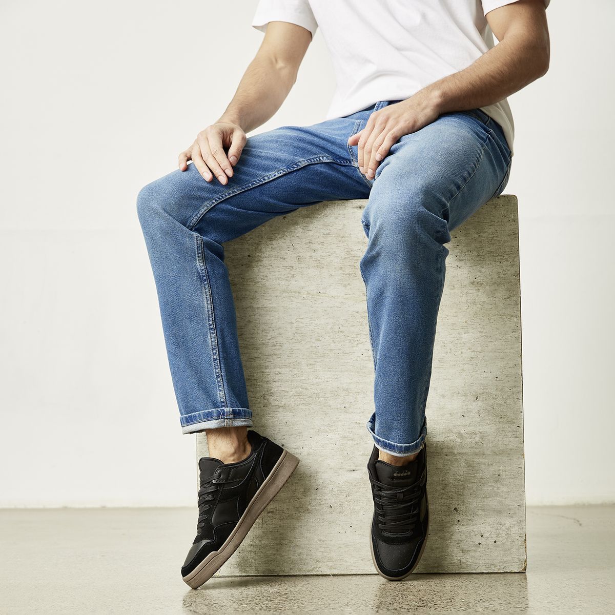 DIADORA - Frepu2 Zapatilla Urbana Hombre Cuero Negro Diadora