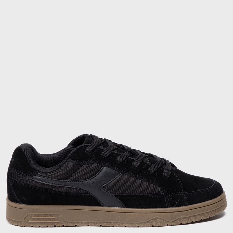 DIADORA - Chunk Zapatilla Urbana Hombre Cuero Negro Diadora