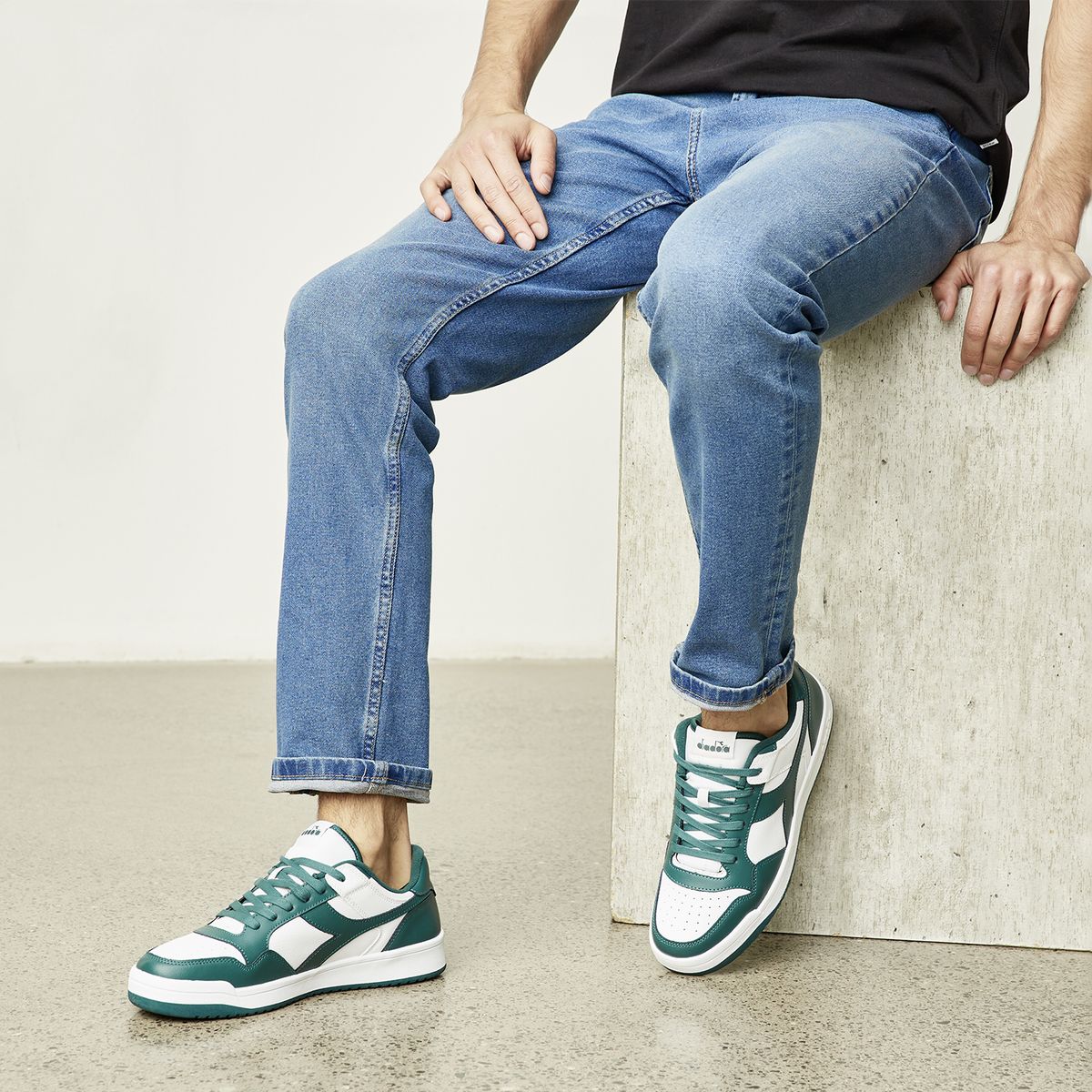 DIADORA - Frepu2 Zapatilla Urbana Hombre Cuero Blanco Diadora