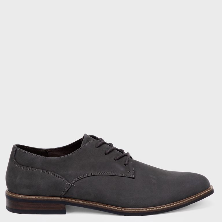 Zapato Casual Hombre Cuero Gris