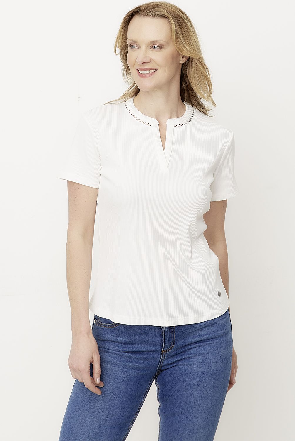 NEWPORT - Polera Manga Corta Algodón Mujer Newport