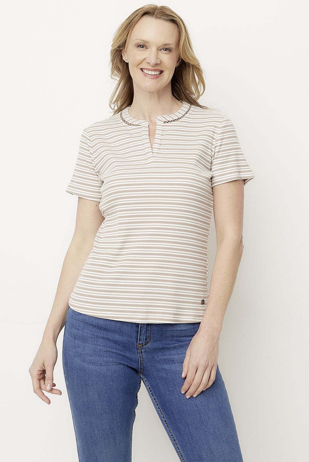 NEWPORT - Polera Manga Corta Algodón Mujer Newport