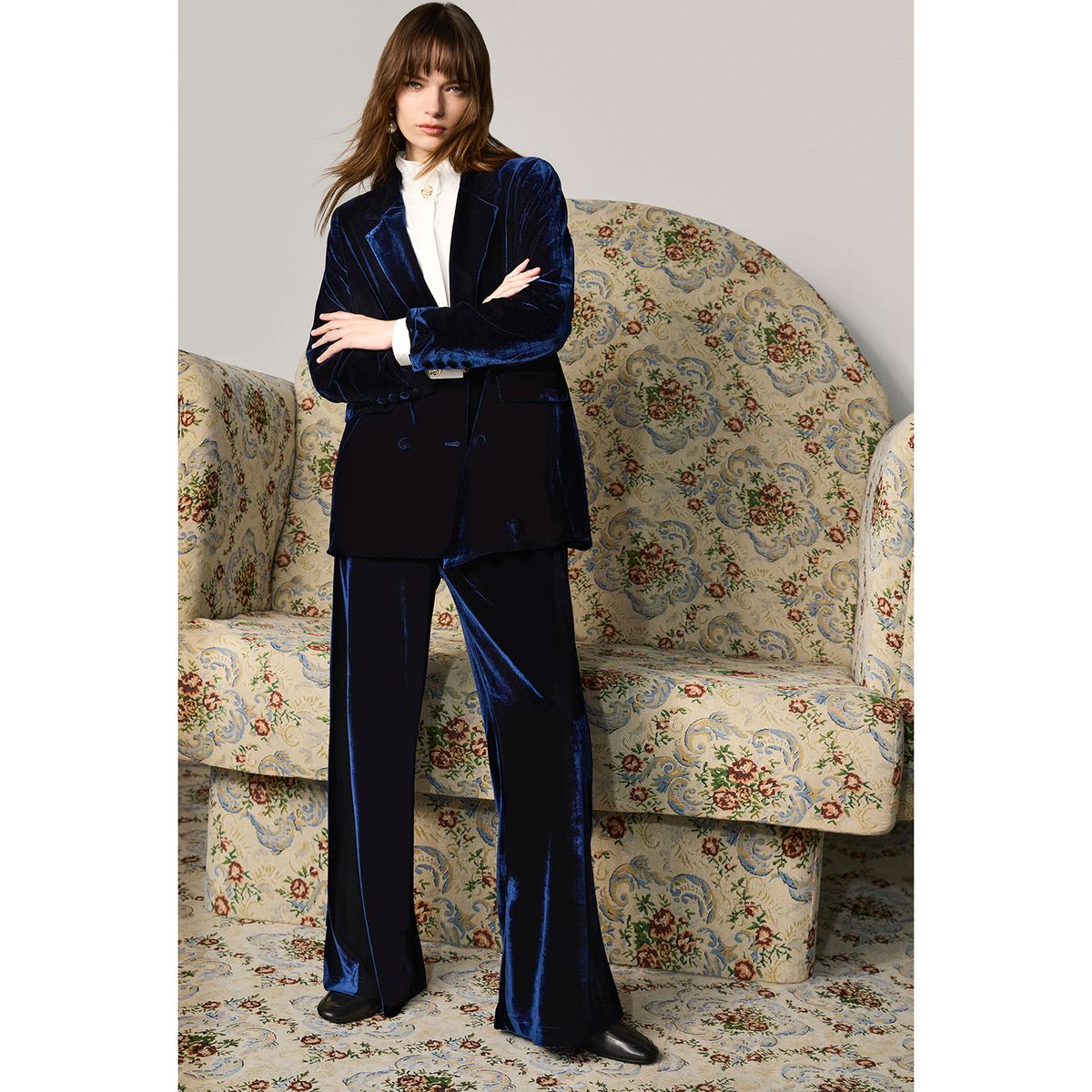 BASEMENT - Pantalón Recto Tiro Medio Mujer Basement