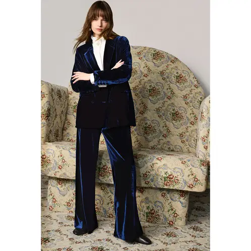 BASEMENT - Pantalón Recto Tiro Medio Mujer