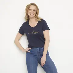 NEWPORT - Polera Manga Corta Mujer