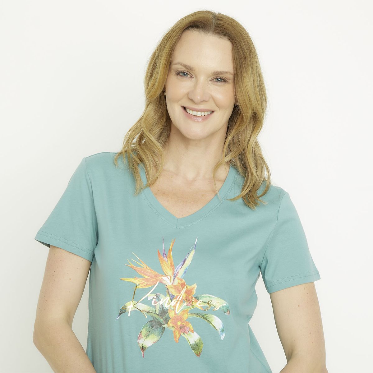 NEWPORT - Polera Manga Corta Algodón Mujer Newport