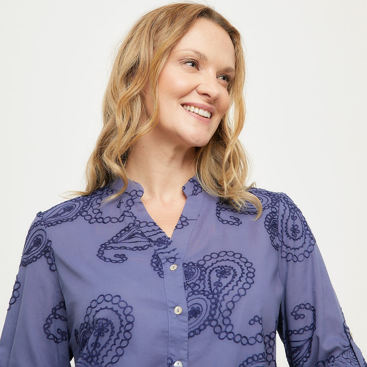 NEWPORT - Blusa Manga Corta Algodón Mujer Newport