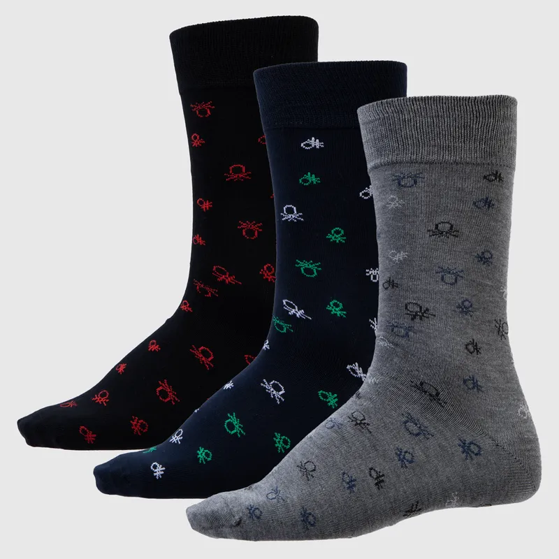 BENETTON - Pack De 3 Calcetines Sport Hombre Benetton