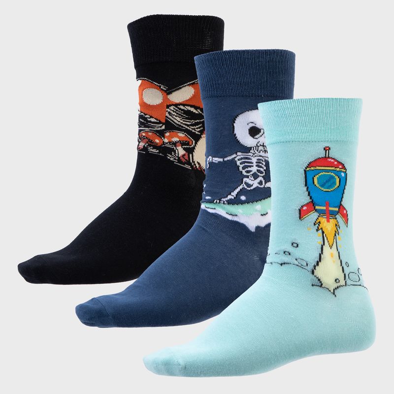BEARCLIFF - Pack De 3 Calcetines Hombre Bearcliff