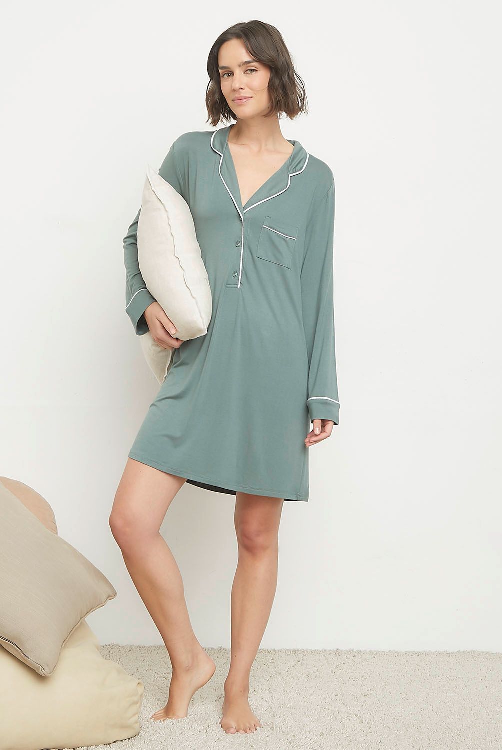 BLU - Camisa de Dormir Mujer Blu